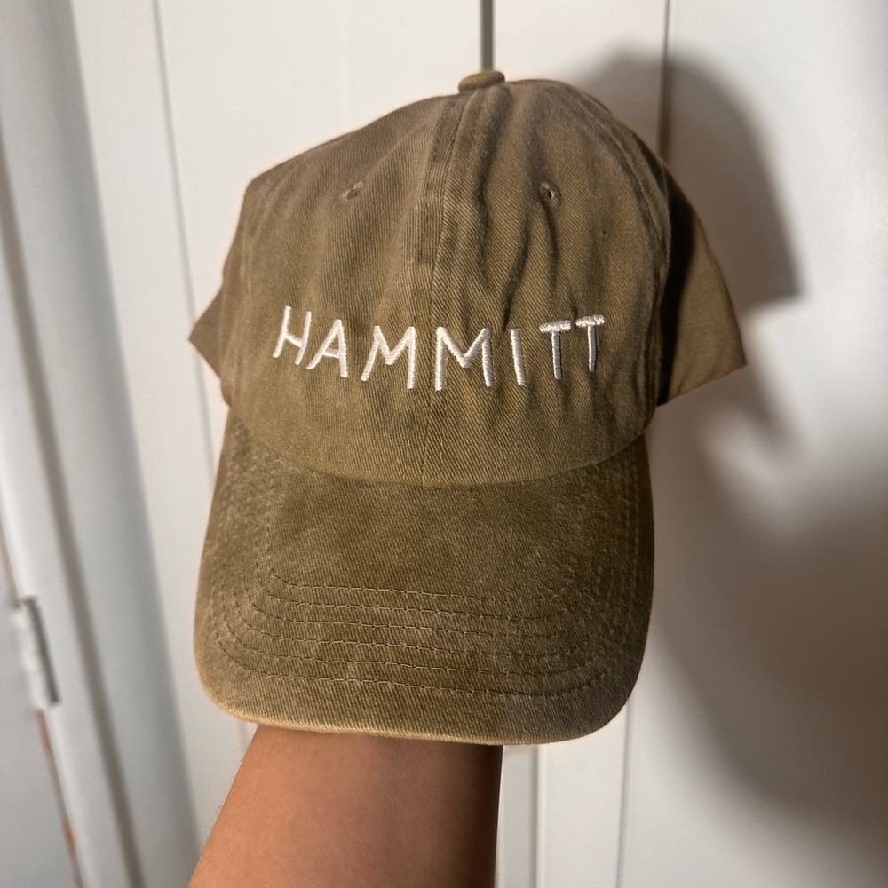 HAMMITT Washed Green Baseball Cap 100% Cotton